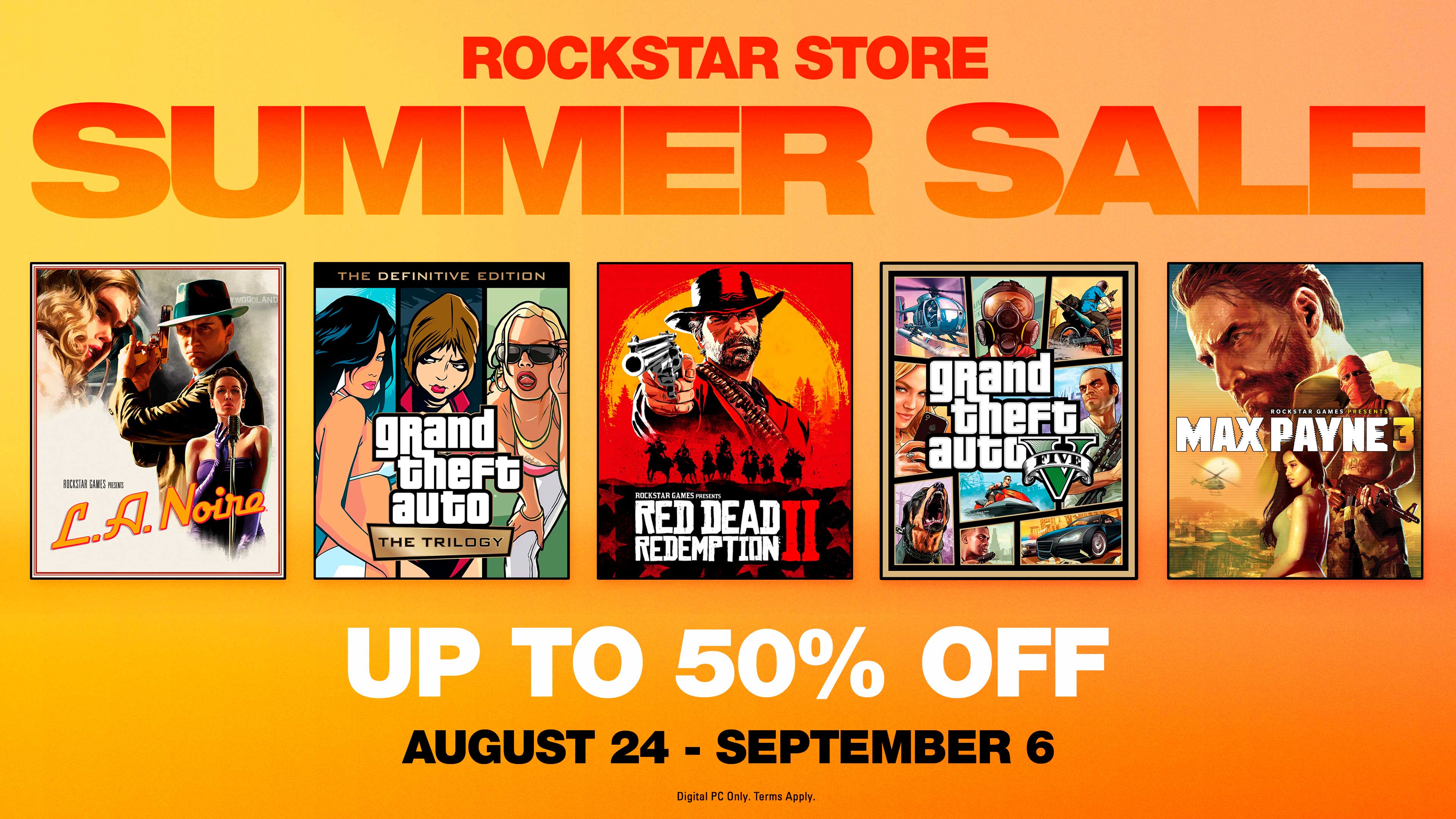 Rockstar Store Summer Sale: August 24 – September 6 - Rockstar Games