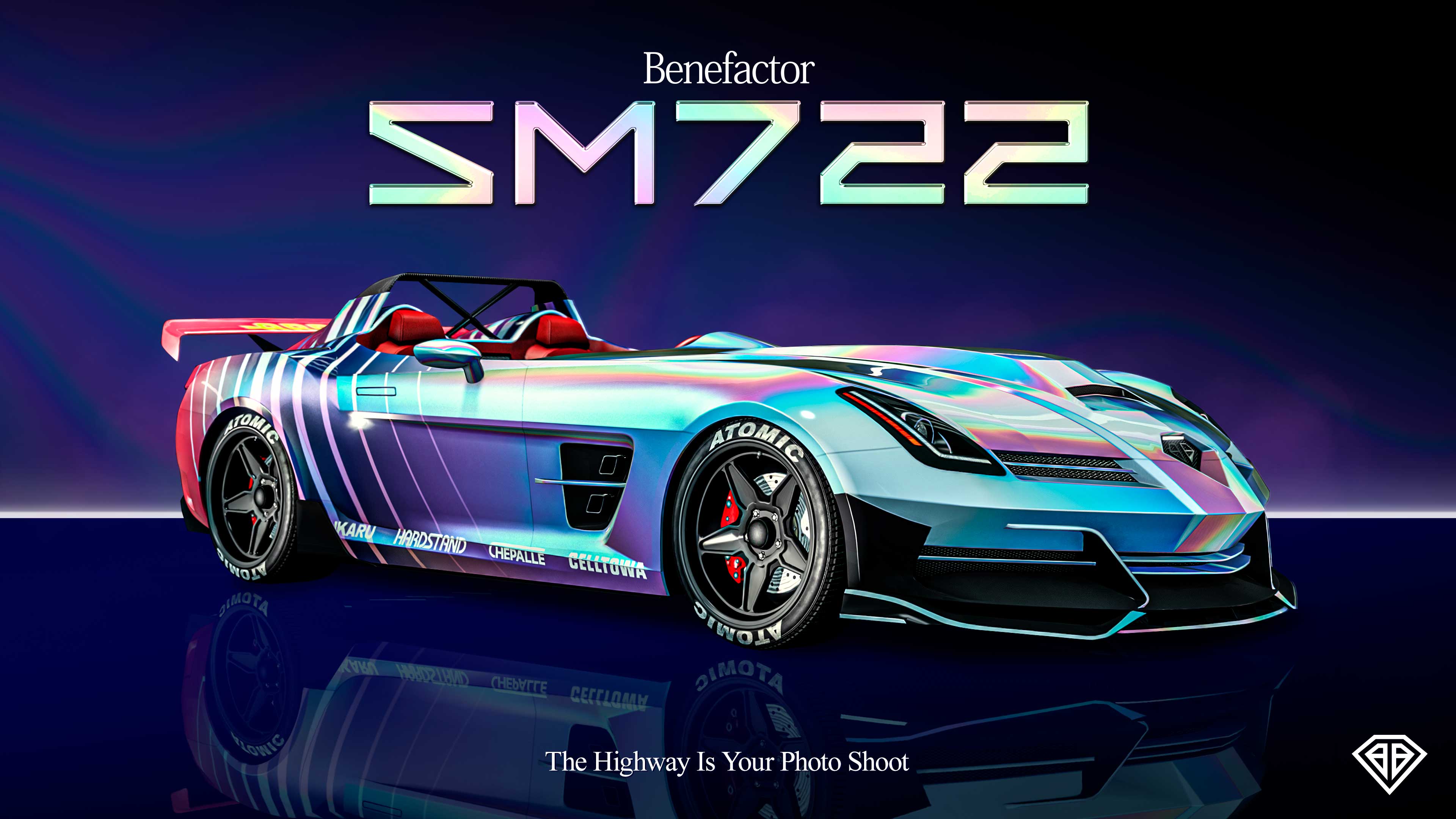 《侠盗猎车手5》gta5隆重介绍贝飞特 SM722 跑车现已开放顶级豪华车业和豪华汽车展厅