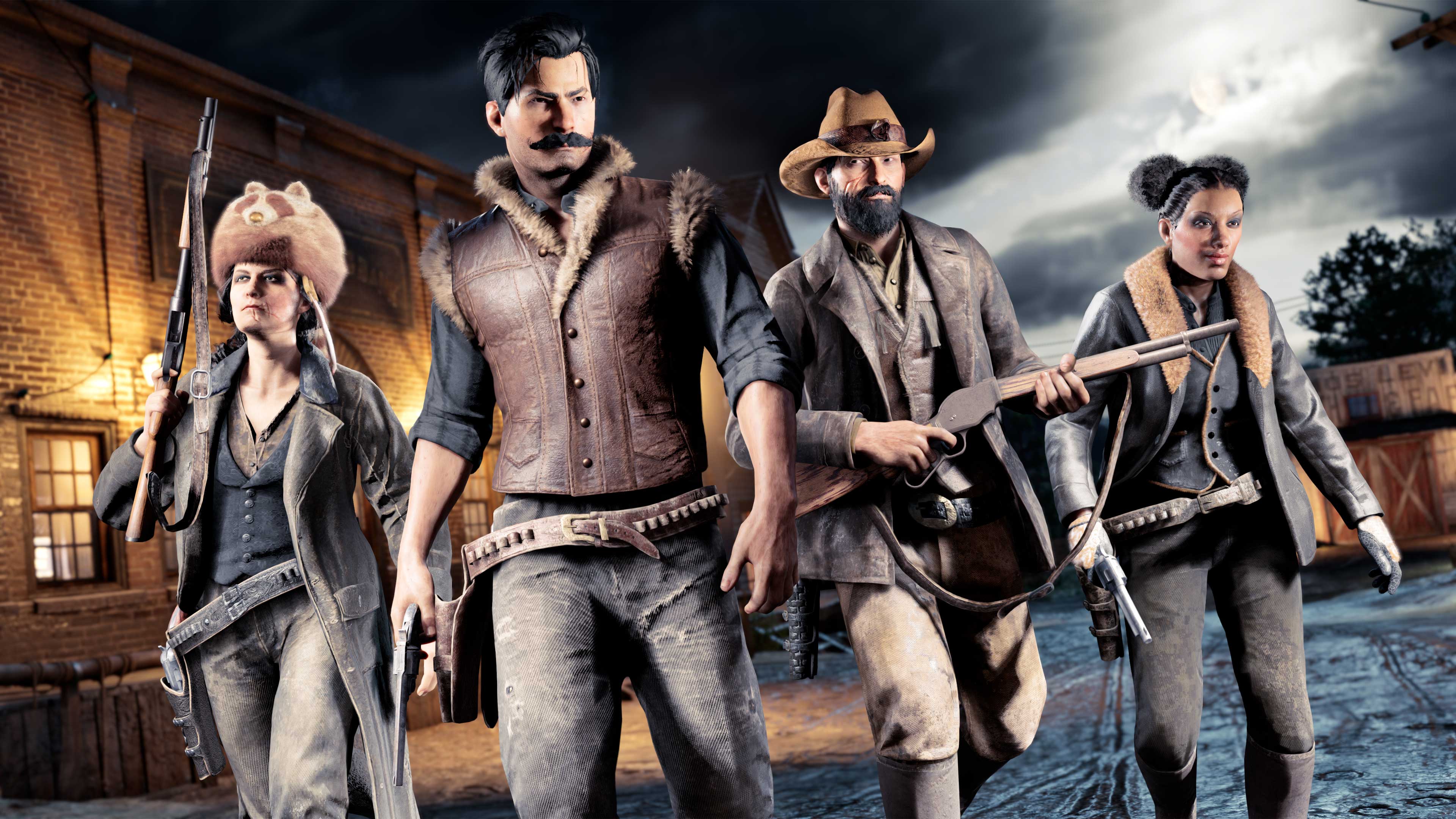imagem de quatro personagens de Red Dead Online