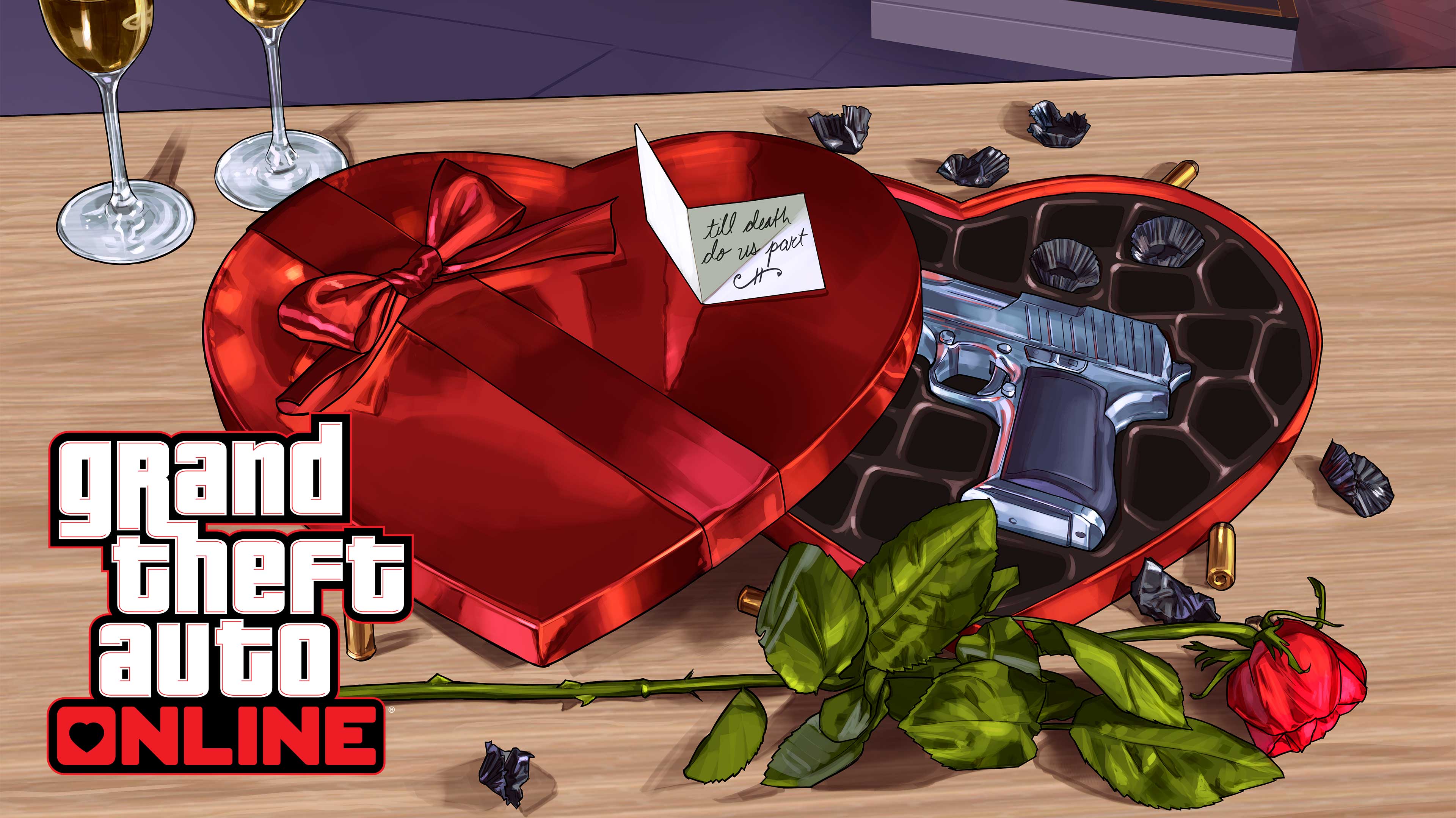 Иллюстрация подарков ко Дню святого Валентина в GTA Online