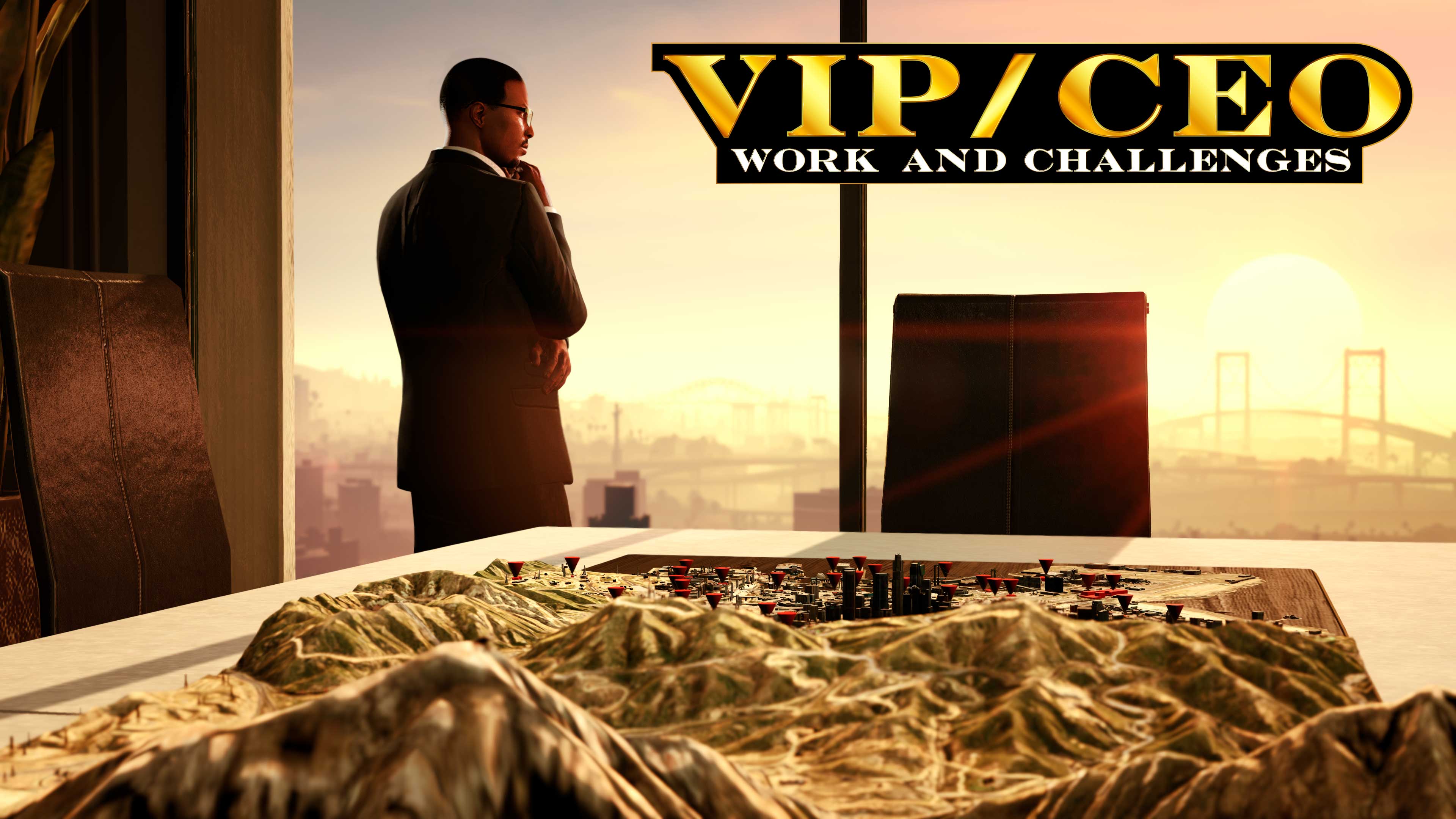Immagine di gioco di GTA Online con logo delle Sfide dei boss/CEO