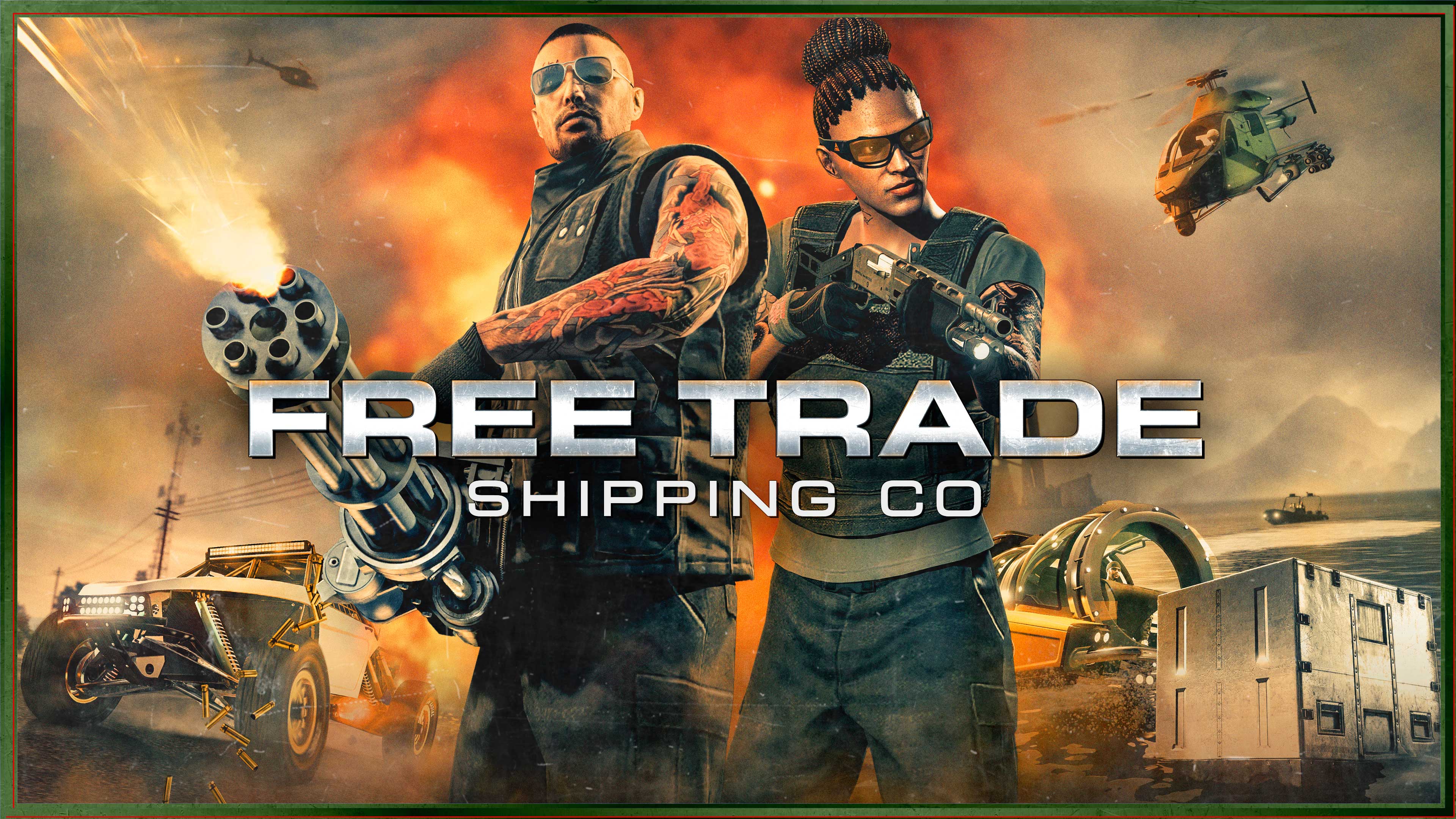 Poster e logo della Free Trade Shipping Co.