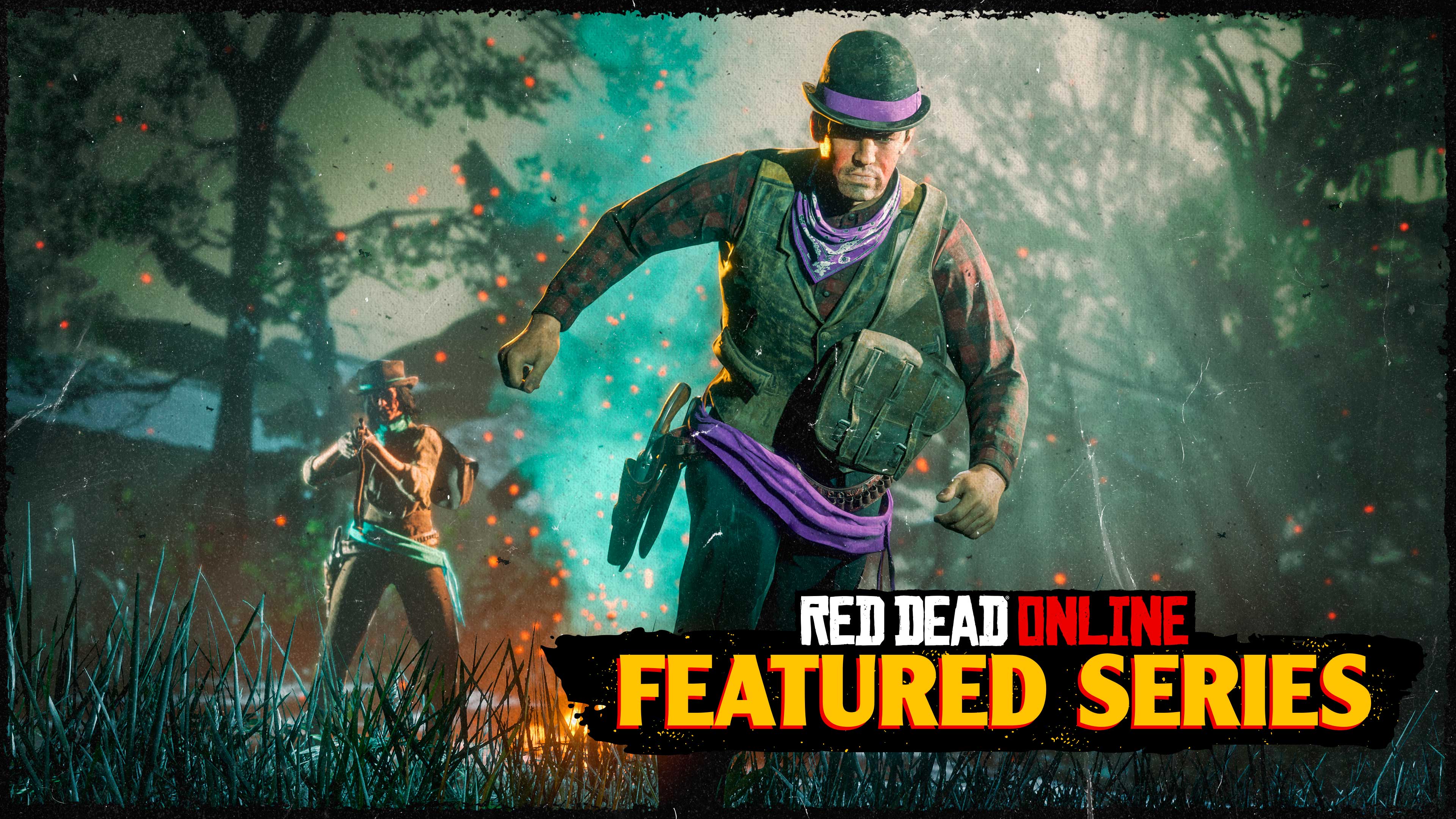 Un personaje de Red Dead Online apuntando a un adversario que está huyendo.