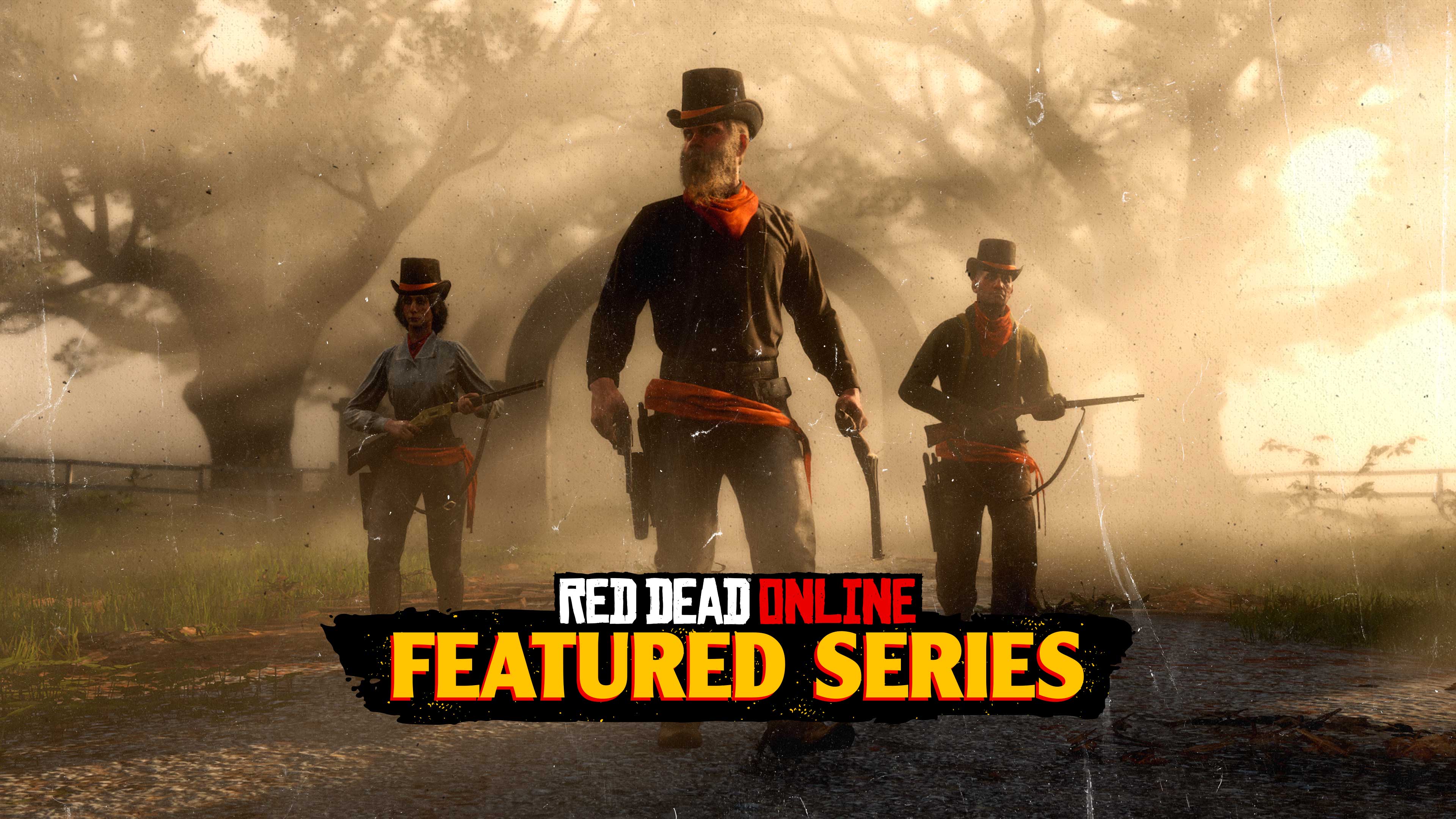 Imagens de Red Dead Online e logotipo da Série em Destaque