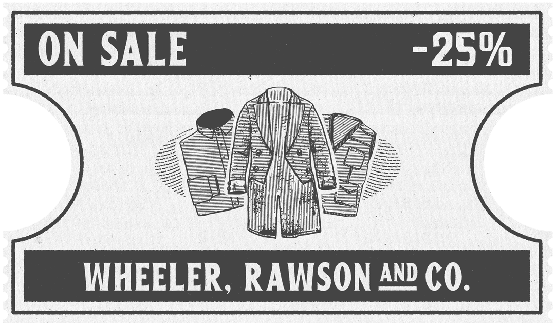 Trajes. 25% de desconto.