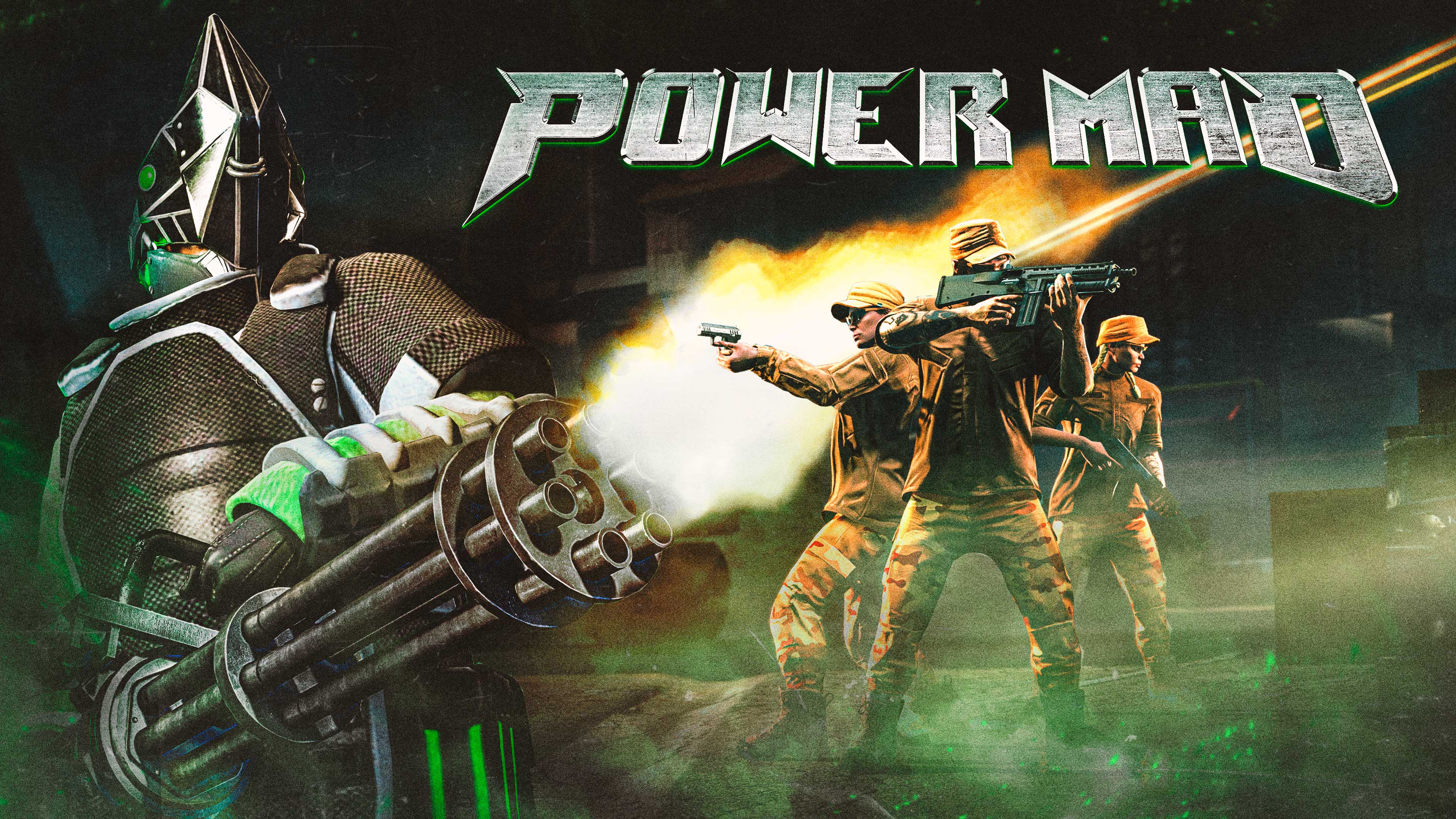 Power Mad screenshot and logo
