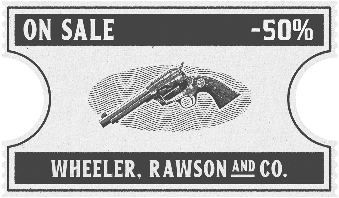 Personalizações de estilo e Pistolas. 50% de desconto.