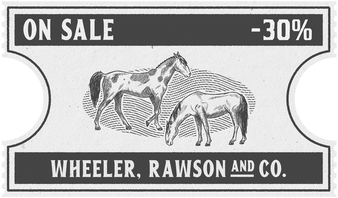 Todos os Cavalos e Trajes de Ofício. 30% de desconto.