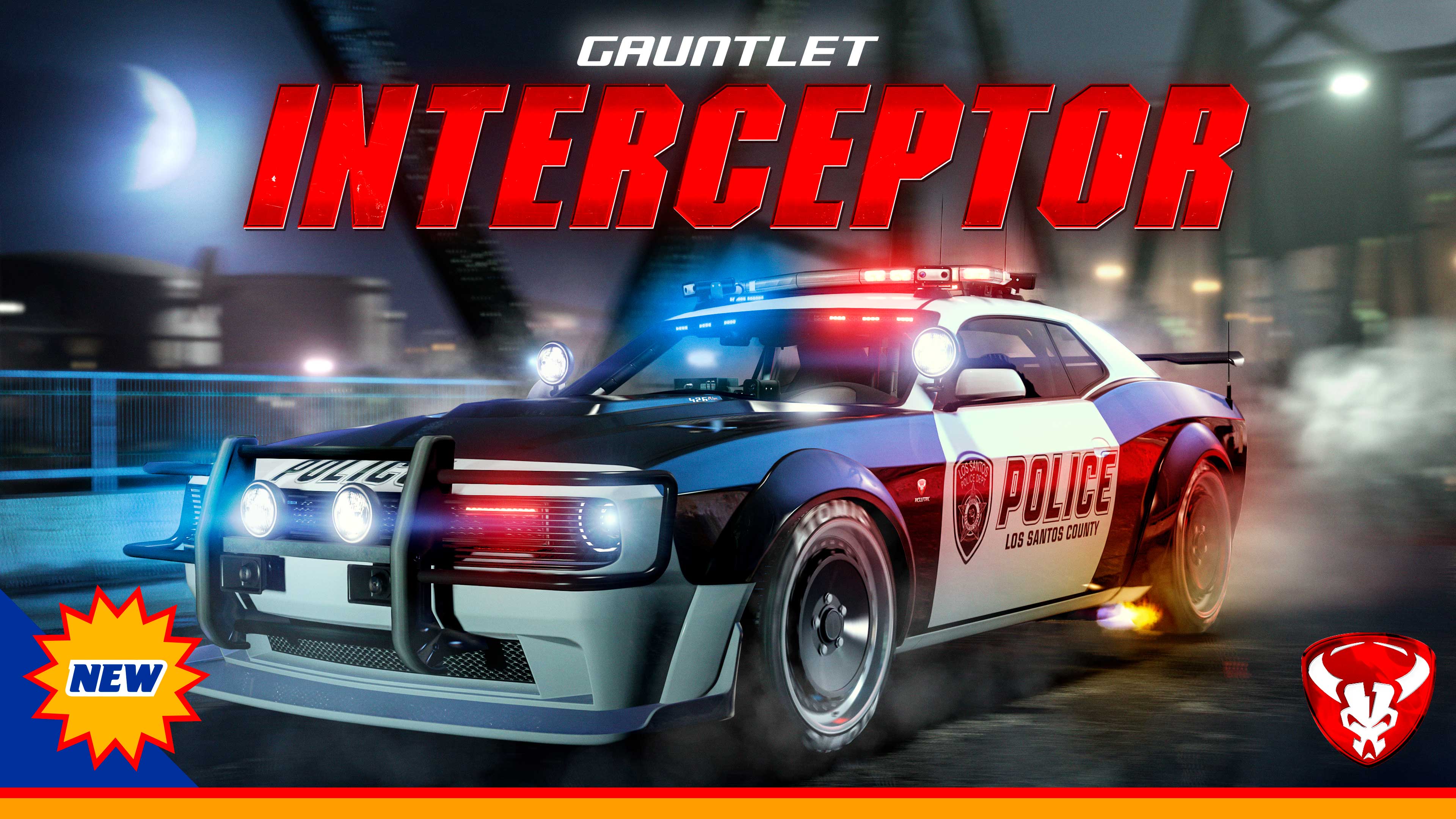 Veículo policial Bravado Gauntlet Interceptor.