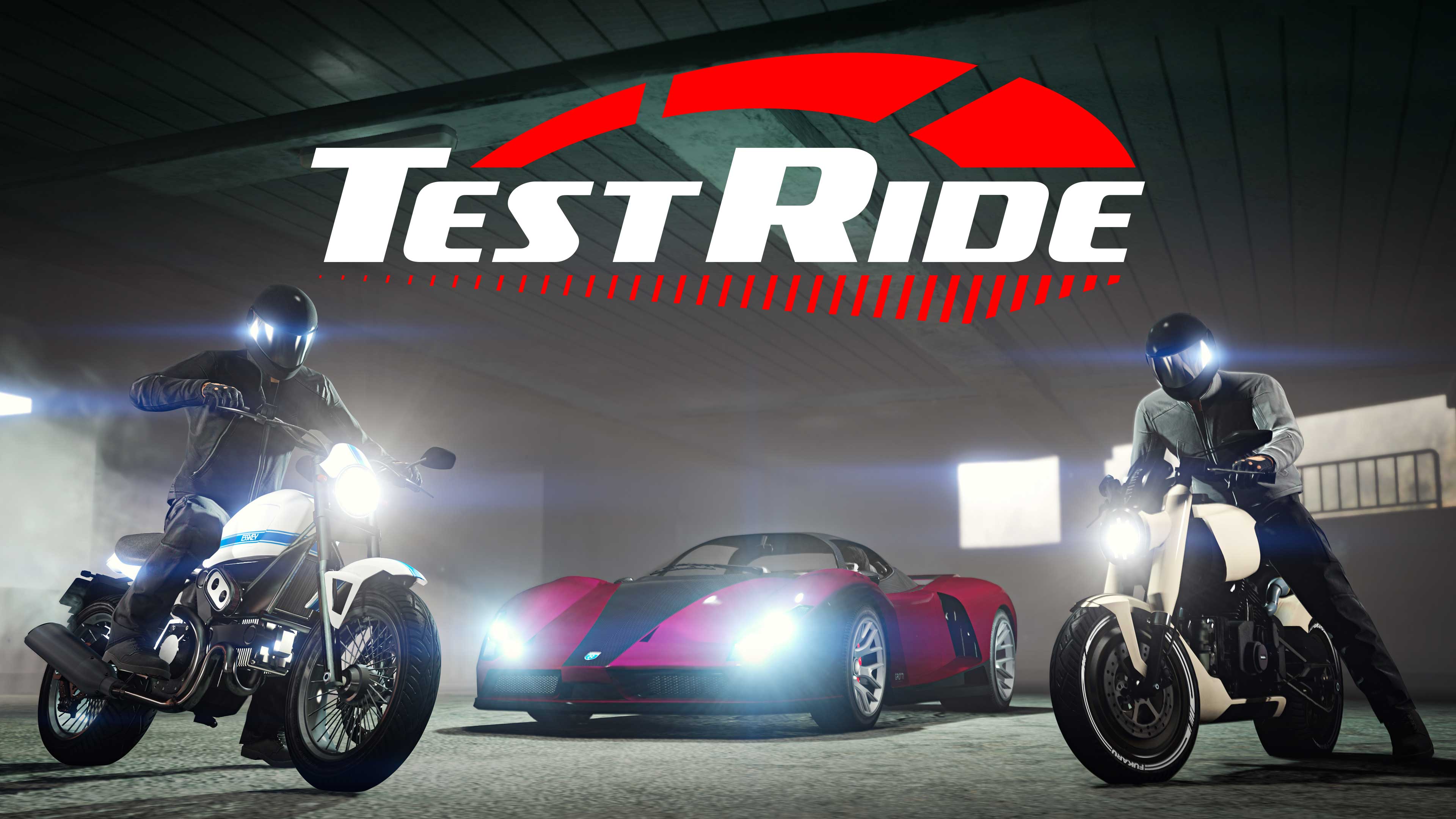 Immagine di GTA Online con il logo Test Ride