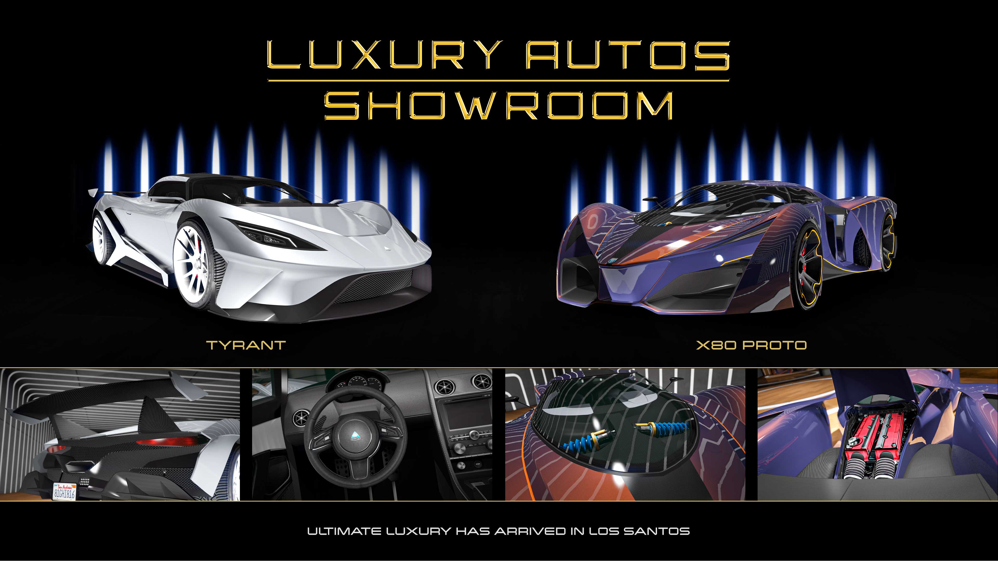 Grafika przedstawiająca salon Luxury Autos