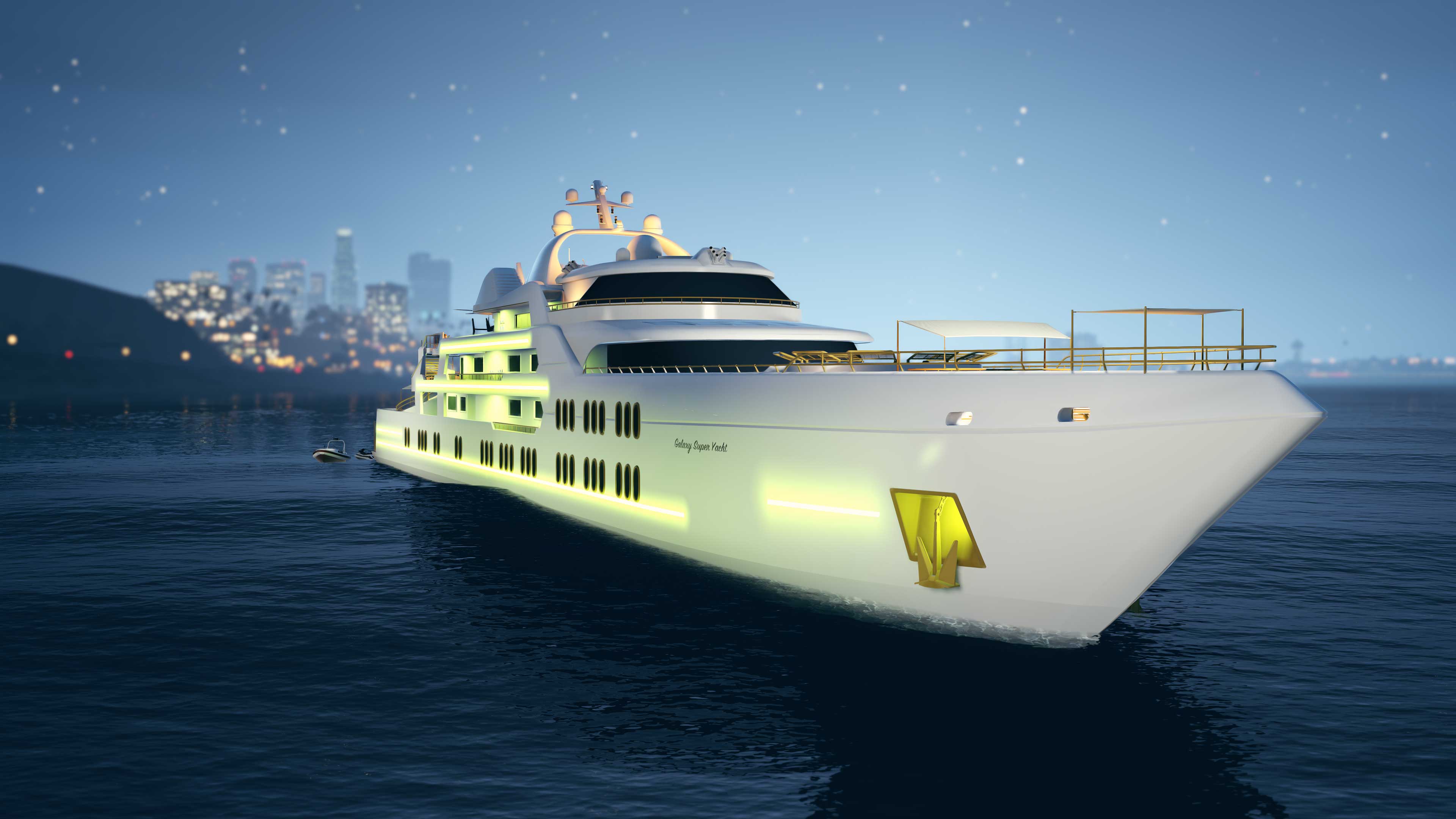 immagine dell'illuminazione Vivace verde per Galaxy Super Yacht