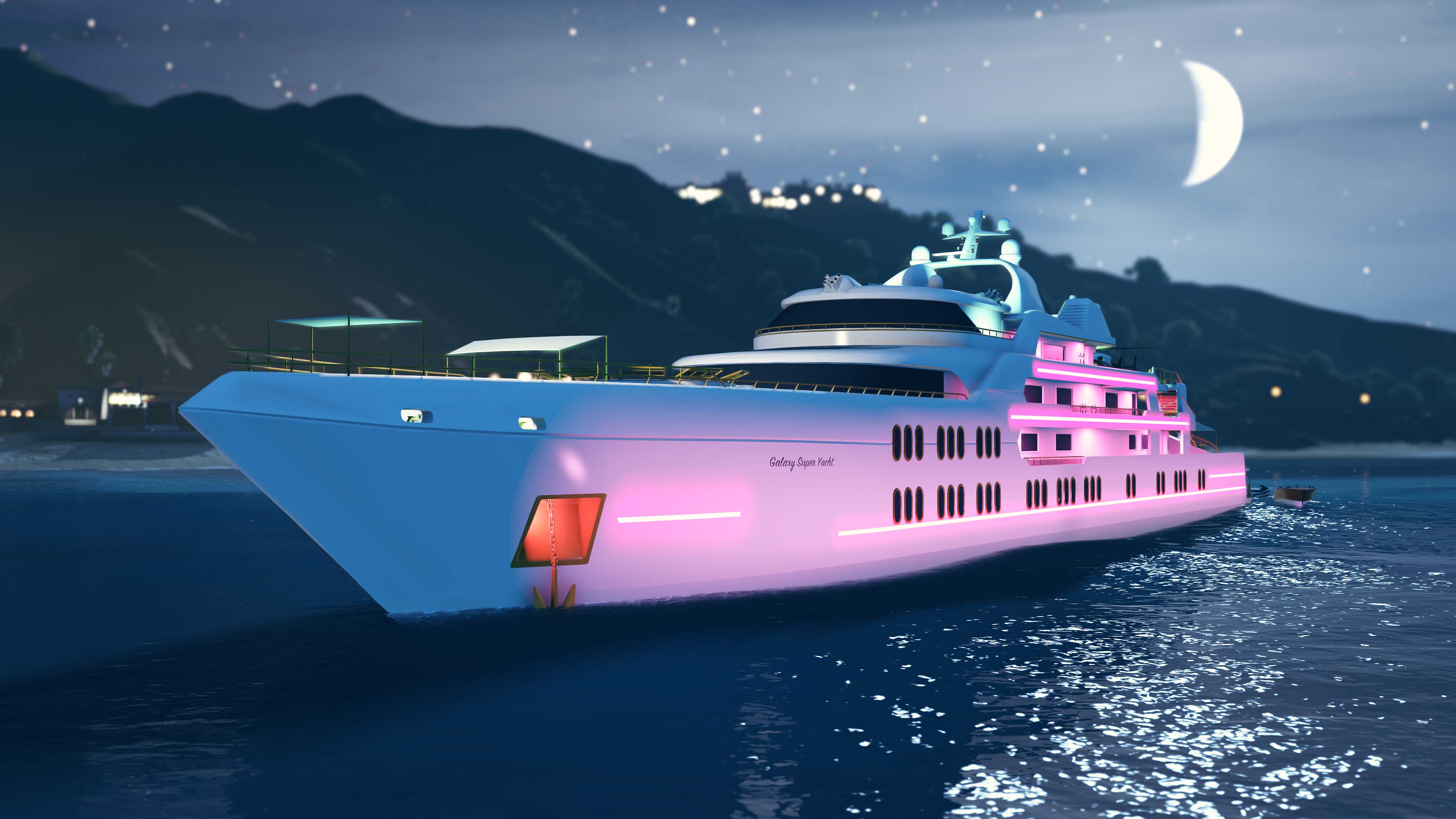 immagine dell'illuminazione Vivace rosa per Galaxy Super Yacht