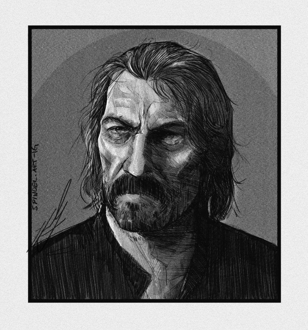 Fan Art: Spindel Art﻿'s Portraits of the Van der Linde Gang - Rockstar Games