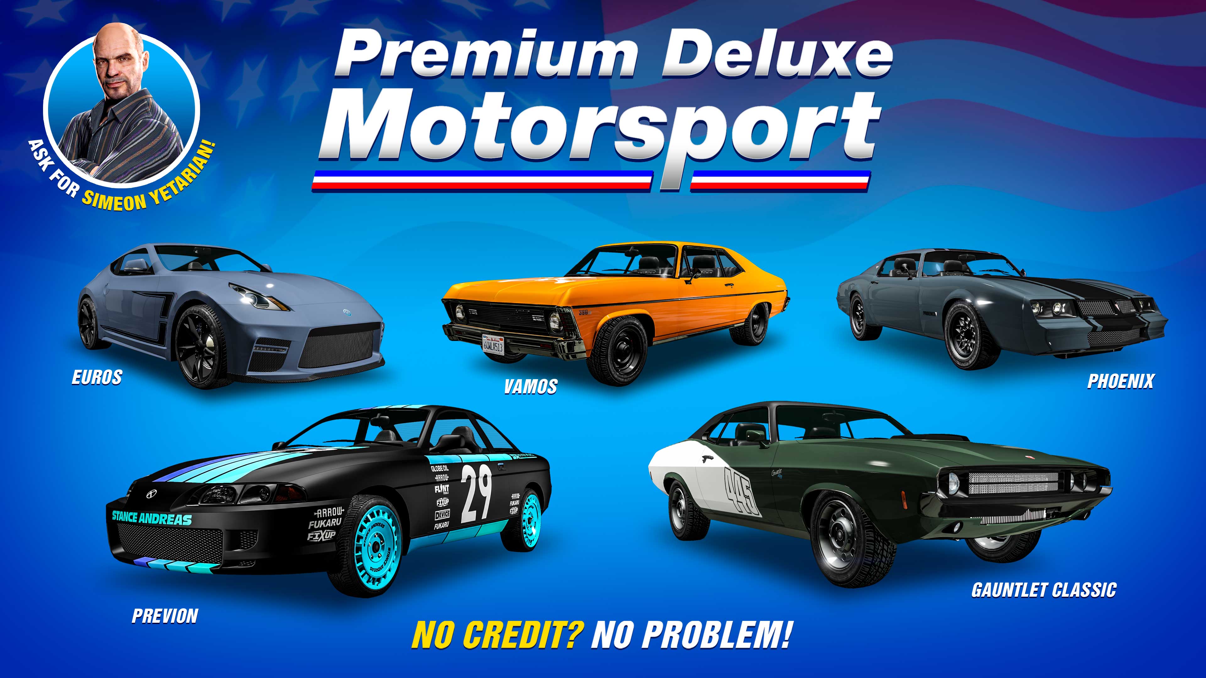 Poster dell’autosalone Premium Deluxe Motorsport