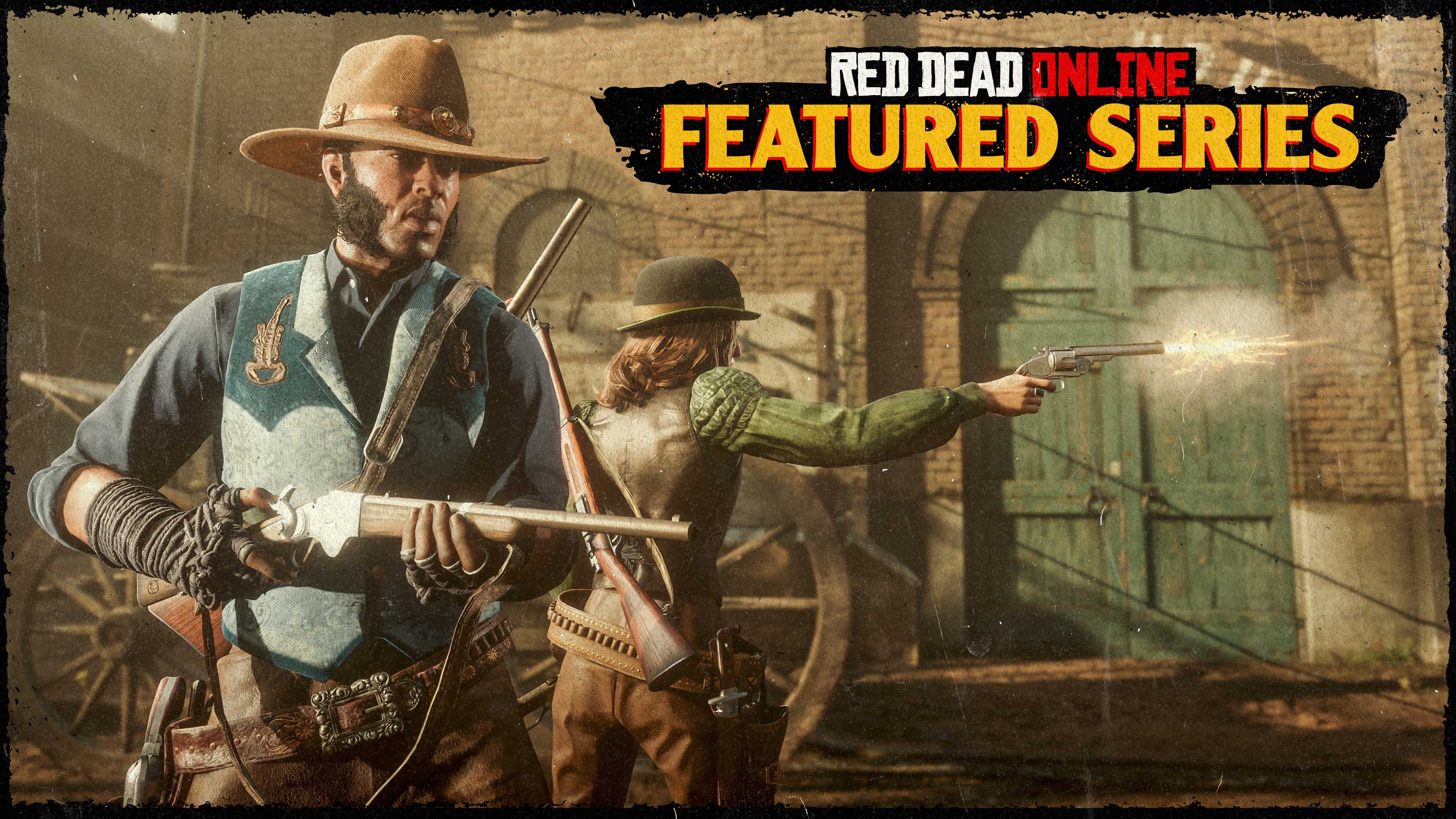 Imagem e logotipo da Série em Destaque de Red Dead Online