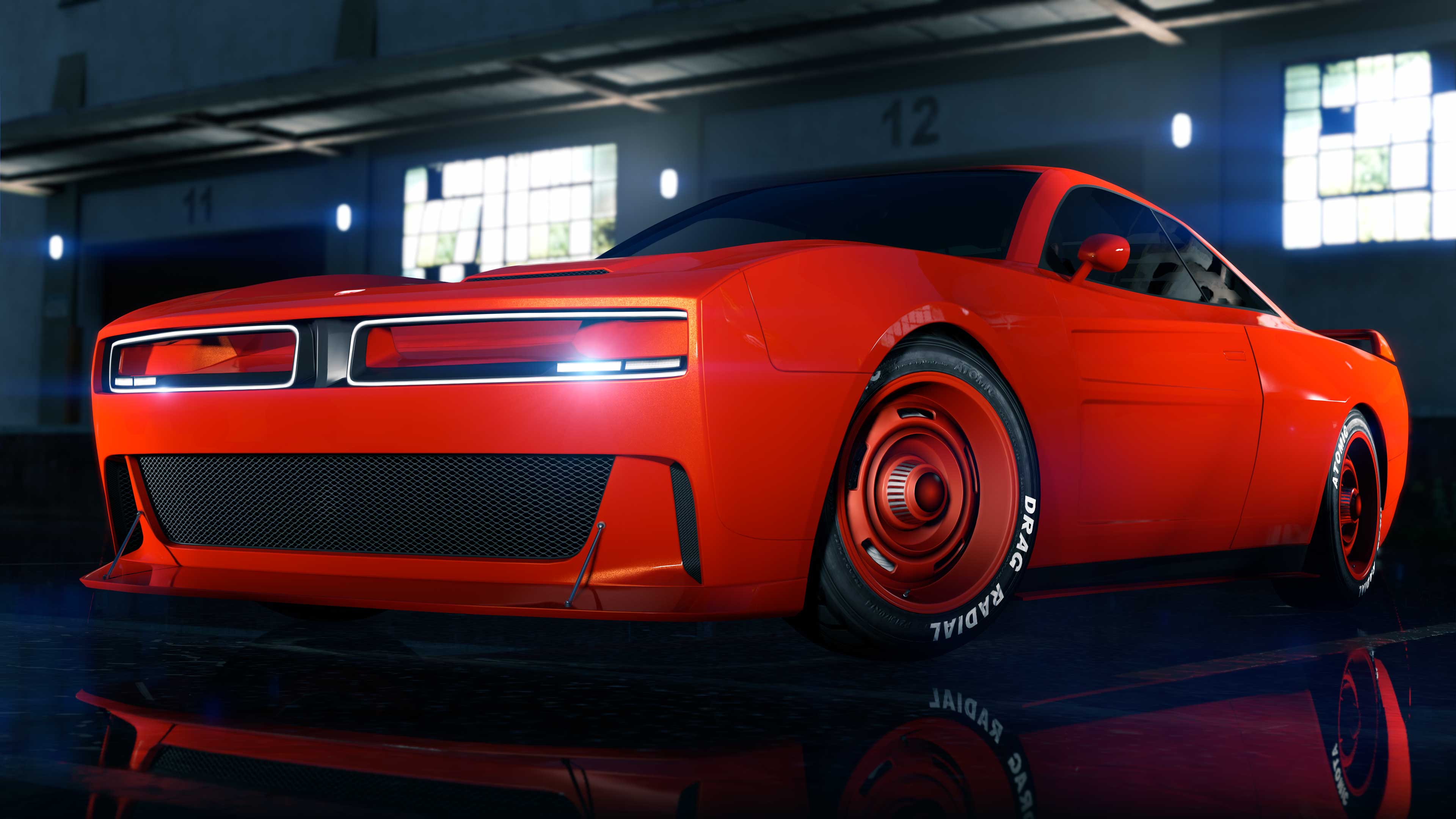 Um Bravado Buffalo EVX vermelho.