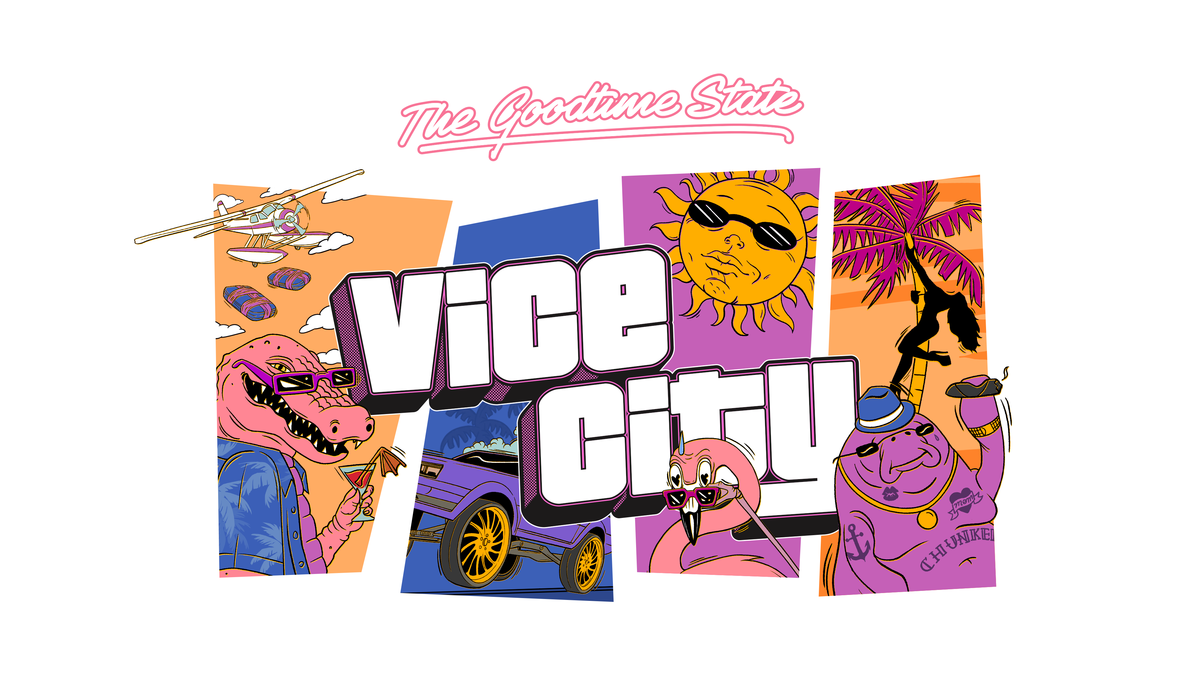 GTA VI The Goodtime State Vice City 主題美術 Macca the Gator