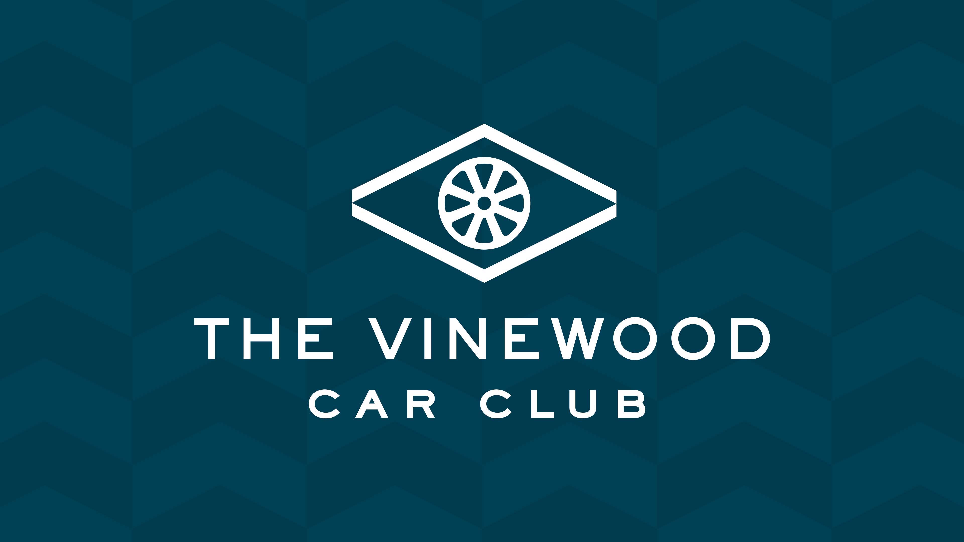 Logotipo do Clube de Carros Vinewood em fundo azul
