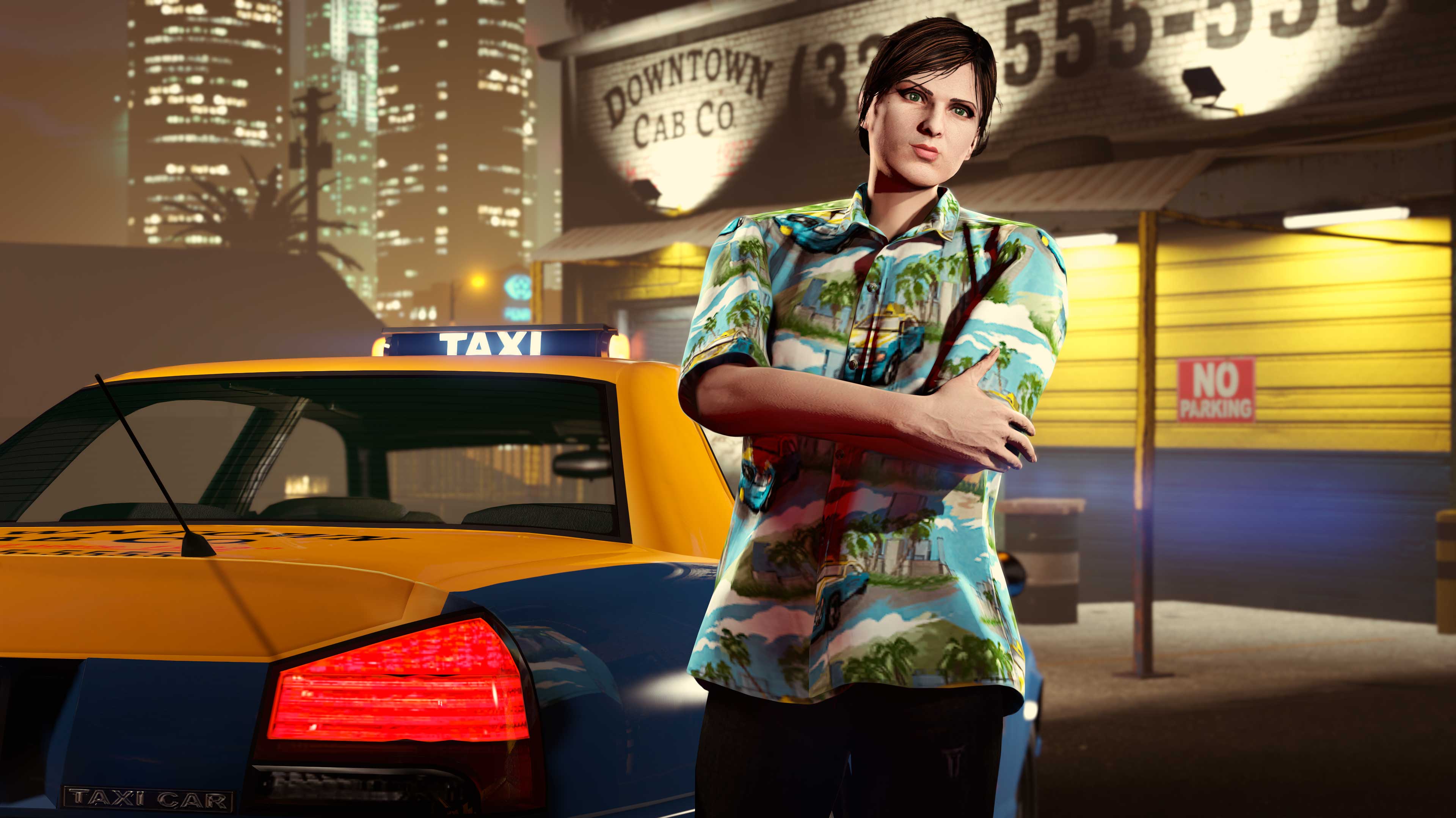 Immagine di un personaggio di GTA Online con la camicia Camp collar Downtown Cab Co.