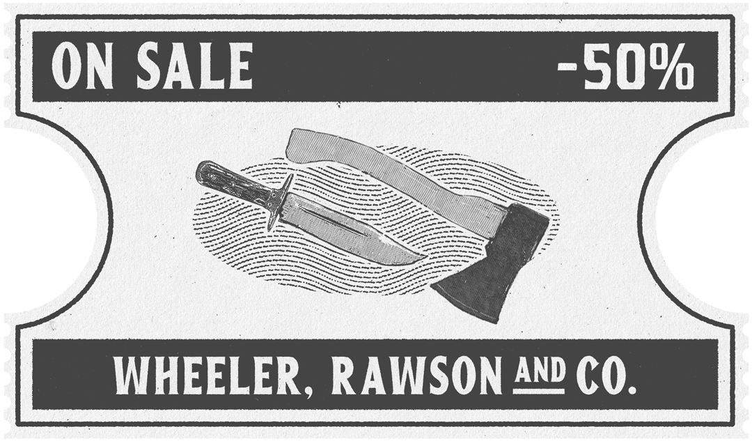 Armas cuerpo a cuerpo. 50 porciento de descuento.