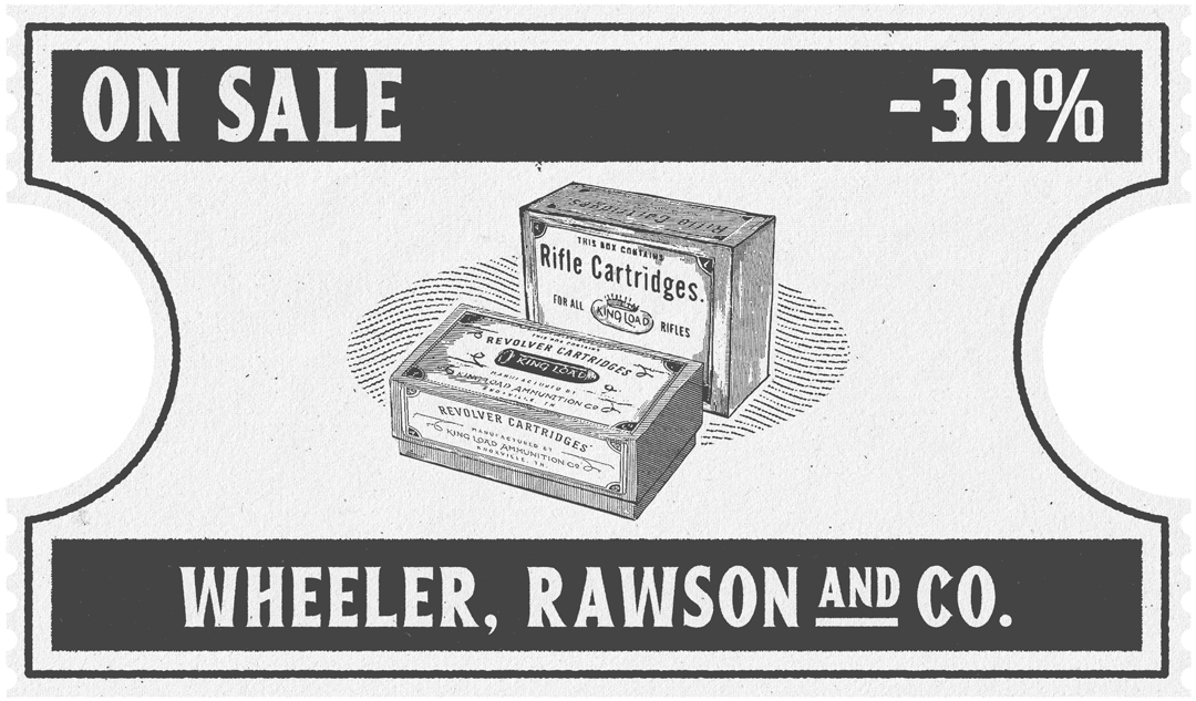 Munición. 30 porciento de descuento.