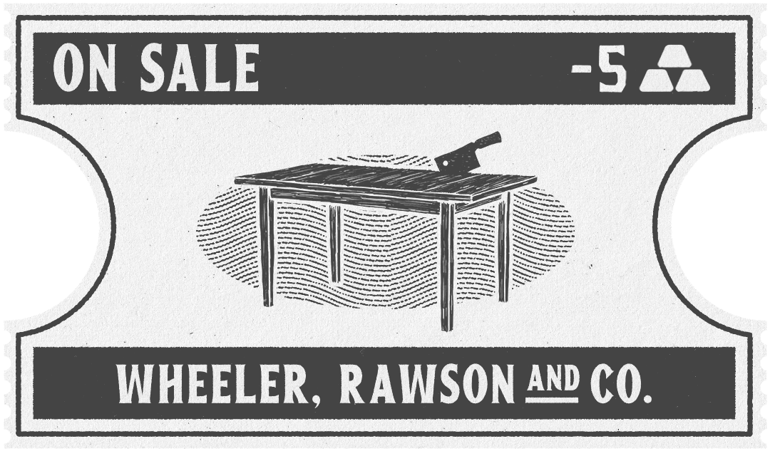 Mesa de producción. Descuento de 5 lingotes de oro.